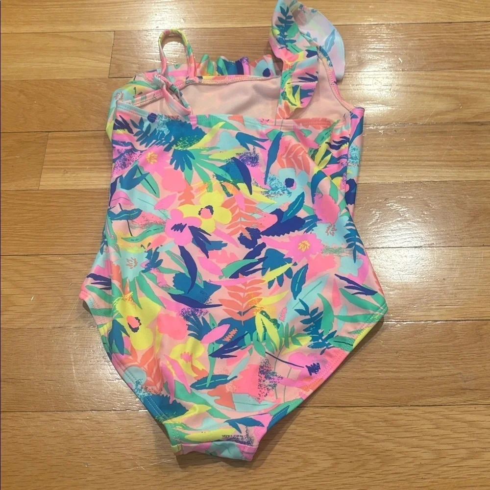 Cat & Jack Multicolor Floral Kids Swim One Piece